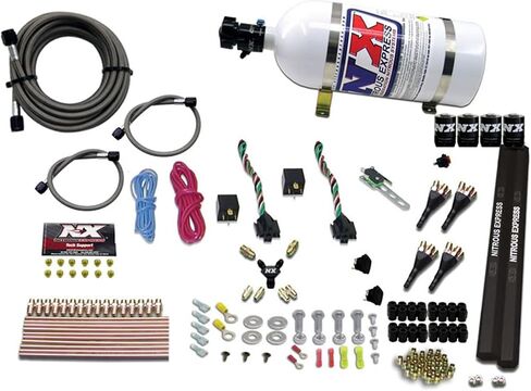 Nitrous Express-4 Cyl Sx2 Massel Nitrous Kit (100-300HP × 2) W/10LB زجاجة (90094-10) in Saudi Arabia