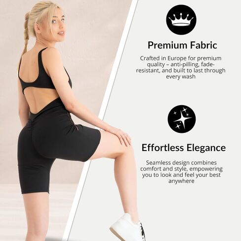 Girl's Workout Romper with Built-In Bra, Jumpsuit Shorts for Yoga, Running & Everyday Comfort, Designed in Italy in Saudi Arabia