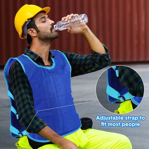 سترة تبريد Jexine 2 PCS مع 48 PCS ICE Pack Stefe Amance Ice Vest للرجال in Saudi Arabia