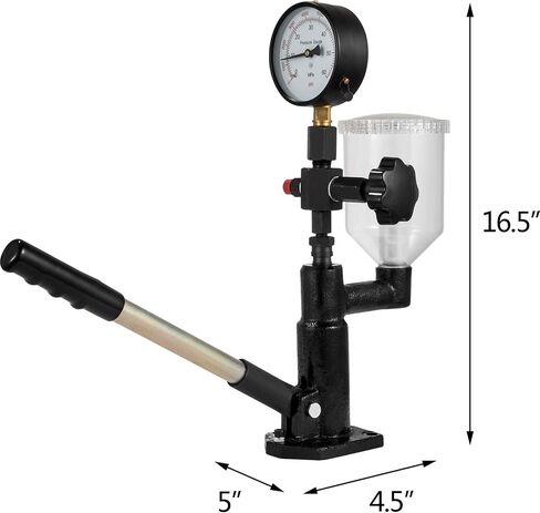 VEVOR 400BAR DIESEL Rejector Tester 6000psi enjector uzzle tester مع مقياس مزدوج المقياس لضبط ضغط فوهة الحاقن واختبار فوهة حقن الديزل in Kuwait