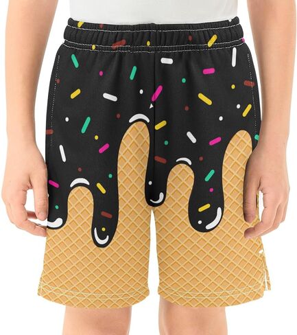 Athletic Gym Shorts Boys Casual Shorts Elastic Waist with Pockets, Summer Kids Bottom for Sports Homewear 7-15 Years in Kuwait