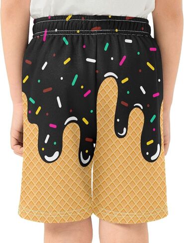 Athletic Gym Shorts Boys Casual Shorts Elastic Waist with Pockets, Summer Kids Bottom for Sports Homewear 7-15 Years in Kuwait