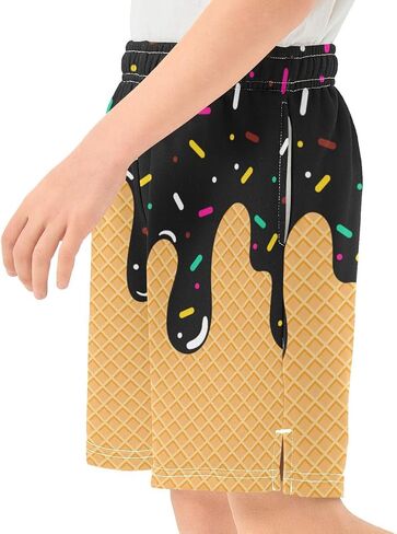 Athletic Gym Shorts Boys Casual Shorts Elastic Waist with Pockets, Summer Kids Bottom for Sports Homewear 7-15 Years in Kuwait