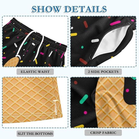 Athletic Gym Shorts Boys Casual Shorts Elastic Waist with Pockets, Summer Kids Bottom for Sports Homewear 7-15 Years in Kuwait