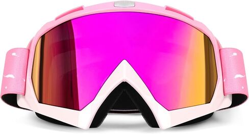 Motorcycle Goggles, Dirt Bike ATV Riding Off-Road Ski Goggles UV Anti-Fog Windproof Dustproof for Men & Women in Saudi Arabia