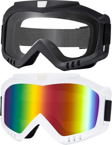 KINGBIKE Dirt Bike Goggles ATV Motorcycle Goggles 3&2 Pack Motocross Windproof MTB Goggle for Adults Men Women in Kuwait