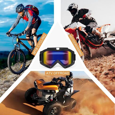 KINGBIKE Dirt Bike Goggles ATV Motorcycle Goggles 3&2 Pack Motocross Windproof MTB Goggle for Adults Men Women in Kuwait