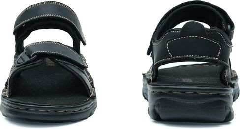 MGGMOKAY Men's Athletic Sandals Leather Outdoor Sandals Open Toe Hiking Sandals with Adjust Strap in Kuwait
