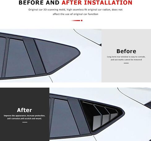 Rear Side Window Louvers Compatible for Subaru Crosstrek Impreza 2024 2025 Accesories for Subaru Crosstrek Impreza 2024 2025 Sport Style Air Vent Cover (Glossy Black) in Saudi Arabia