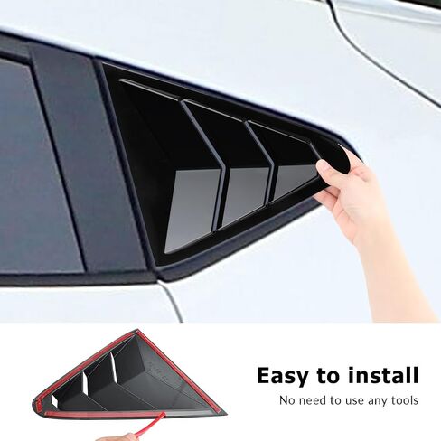Rear Side Window Louvers Compatible for Subaru Crosstrek Impreza 2024 2025 Accesories for Subaru Crosstrek Impreza 2024 2025 Sport Style Air Vent Cover (Glossy Black) in Saudi Arabia