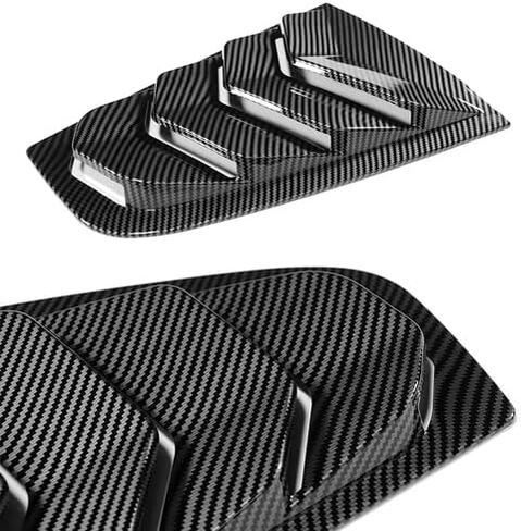 2 قطعة ABS البلاستيكية الجانبية الخلفية النافذة Sunshade مغرفة الغطاء تنفيس متنافس مع 2003-2008 نيسان 350Z Z33 ، 2004 2005 2006 (أسود) in Kuwait