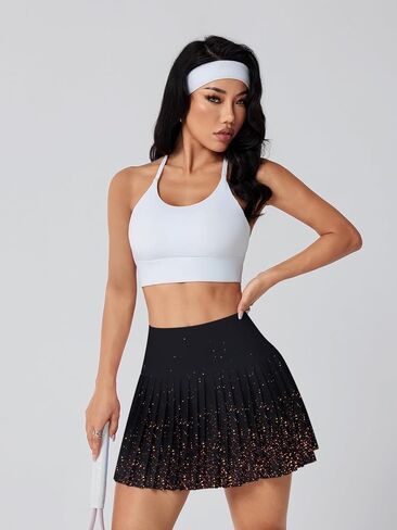 Women Pleated Tennis Skirt Inner Shorts,High Waisted Athletic Golf Skorts for Wortout Casual Summer Clothing in Saudi Arabia