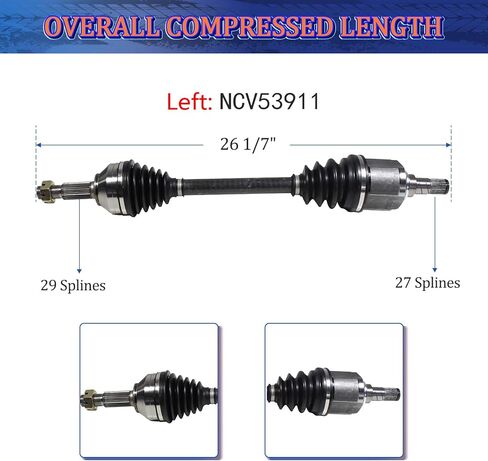 CV Axle Front Fit for Nissan Rogue S SL SV Krom 2009 2009 2010 2011 2012 2013 ، Nissan Rogue Select S 2014 2015-2.5L L4 FWD in Kuwait