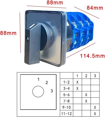 690V 125A ثلاثة أعمدة LW26-125/3 لوحة متعددة الموضع تثبيت CAM التبديل الدوار LW28 YMW26 (1-2-3) in Kuwait