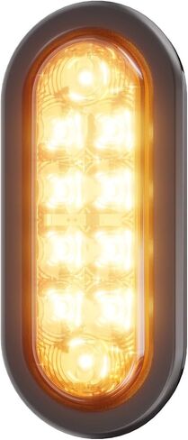 Abrams 6 Inch White 10 LED Trailer Tail Light - Oval Truck DOT Certified Reverse Back Up Lights – IP67 Waterproof RV Semi Truck Taillight – Bright LEDs Colored Lens, Grommet & Plugs Included - 2 Pack in Kuwait