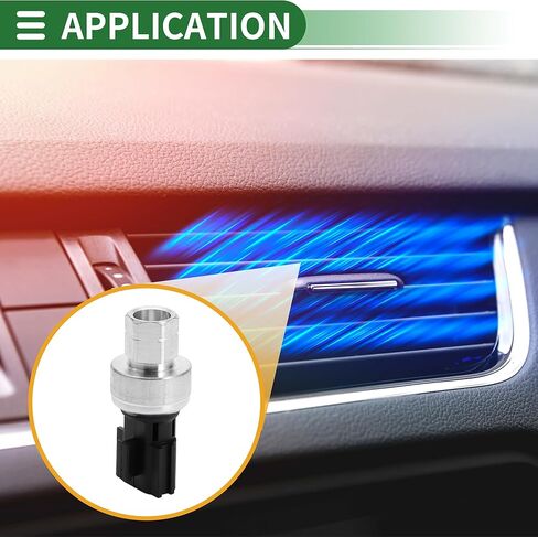Motoforti A/C Pressure Switch Sensor, Car Engine Air Conditioning Refrigerant Pressure Transducer, for Mitsubishi Lancer 2.0L 2008-2017, Metal, No.MR306627, Silver Tone in Saudi Arabia
