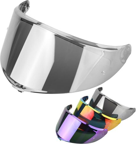 خوذة ملائمة لـ K6 K6S دراجة نارية Helmetr Helmetr Shield K6S Excessories استبدال خوذة دراجة نارية ملونة (Chrome Silver) in Kuwait