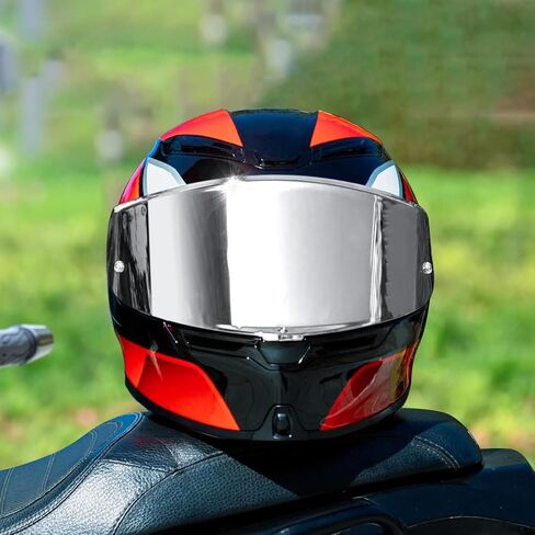 خوذة ملائمة لـ K6 K6S دراجة نارية Helmetr Helmetr Shield K6S Excessories استبدال خوذة دراجة نارية ملونة (Chrome Silver) in Kuwait