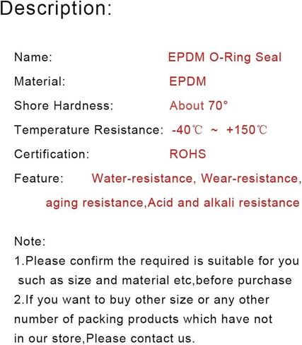 Rubber O-Ring SEAL SIETNANCE CS 1.5 ملم حلقات مقاومة (34x31x1.5mm) in Kuwait