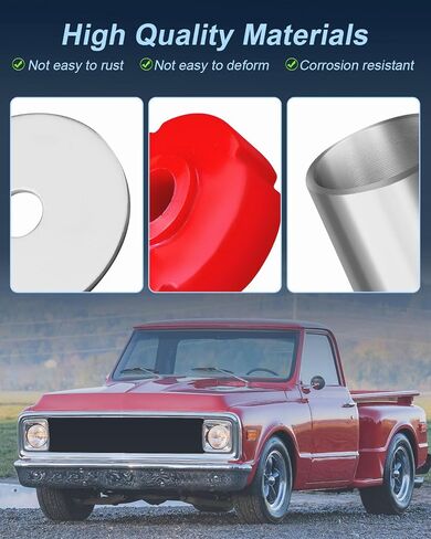 7-101 Body Mount Bushing Kit Fit for Chevy C10 1967-1972, Red in Saudi Arabia