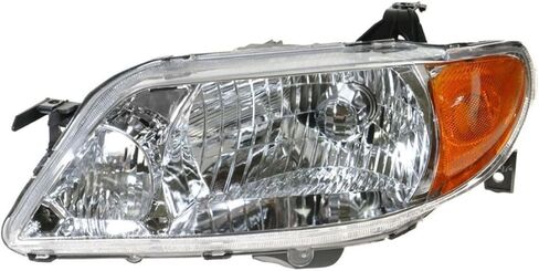 المصابيح الأمامية المصابيح الأمامية مع مديك كروم يمين/يمين مجموعة 2pcs لـ Mazda لـ Protege DX/ES/LX 01-03 & SE 02-03 (1) المصباح الأمامي الخاص بالسائق (1) المصباح الأمامي الجانبي للركاب الواضحة 125-9573 in Kuwait