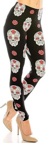 Eevee Women's Solid & Patterned Leggings -One Size-Plus Size in Saudi Arabia
