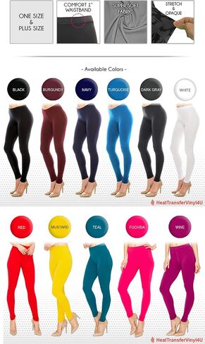 Eevee Women's Solid & Patterned Leggings -One Size-Plus Size in Saudi Arabia
