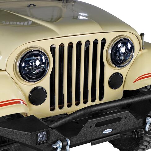 Hooke Road Front Turn Signal Lights Parking Light LED Amber Lamps and White DRL with Smoke Lens for 1976-1986 Jeep CJ5 CJ7 CJ8 Scrambler (Pack of 2) in Saudi Arabia