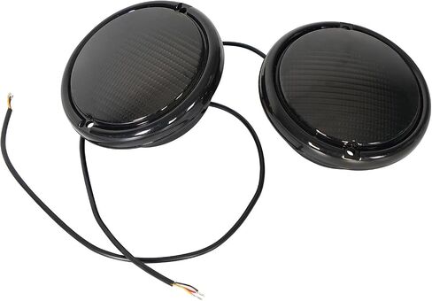 Hooke Road Front Turn Signal Lights Parking Light LED Amber Lamps and White DRL with Smoke Lens for 1976-1986 Jeep CJ5 CJ7 CJ8 Scrambler (Pack of 2) in Saudi Arabia