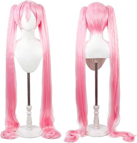 Halloween Purple Anime Cosplay Braid Wig, Cute Long Purple Wigs, 2 Hair Caps + Wig, Synthetic Hair with Braid for Christmas Parties（Children's Style） in Saudi Arabia