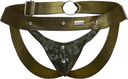 MALEBASICS DNGEON Snap Jockstrap – Synthetic Leather Snap Jockstrap with Breathable Pouch for Support One Size – 1 Unit, Mens in Kuwait