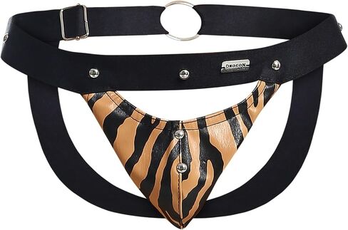 MALEBASICS DNGEON Snap Jockstrap – Synthetic Leather Snap Jockstrap with Breathable Pouch for Support One Size – 1 Unit, Mens in Kuwait
