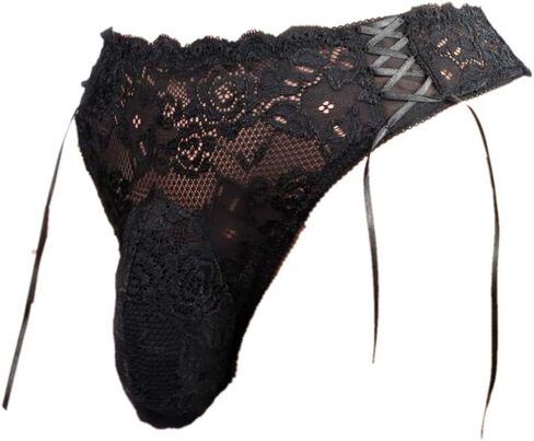 aishani Men's Silky Lace Thong Pouch Panties Briefs Bikini Underwear in Kuwait