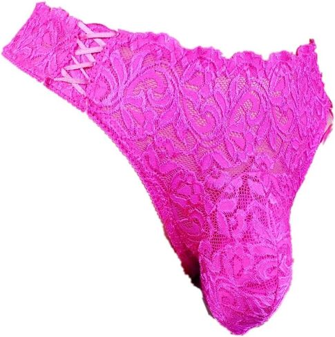 aishani Men's Silky Lace Thong Pouch Panties Briefs Bikini Underwear in Kuwait