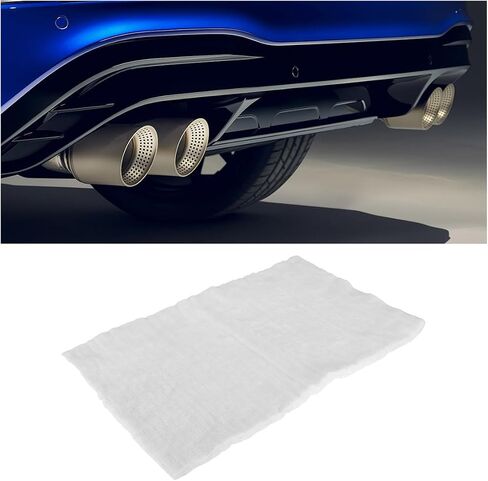 Fiberglass Exhaust Muffler Mat, Soundproofing Muffler Packing, Universal Wrap Accessories for Exhaust Pipe Wrap Silencer, Fits 2-Stroke 4-Stroke Dirt Bike Motorcycle ATV in Saudi Arabia