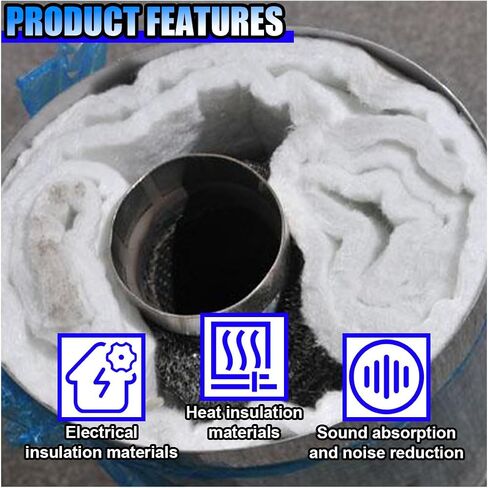 Fiberglass Exhaust Muffler Mat, Soundproofing Muffler Packing, Universal Wrap Accessories for Exhaust Pipe Wrap Silencer, Fits 2-Stroke 4-Stroke Dirt Bike Motorcycle ATV in Saudi Arabia