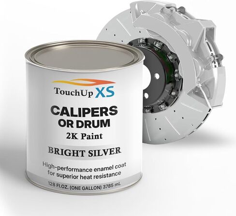 TouchupXS-High Temp Brake Calipers/Drums Enamel Coat 2K Bright Silver-Gallon with Hardener in Saudi Arabia
