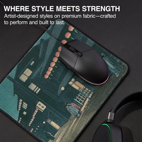 MPCO Souemoncho Night Artist Series Small Size Gaming WFH Mousepad DuraGlyde Fabric (Small (18" x 15")) in Saudi Arabia