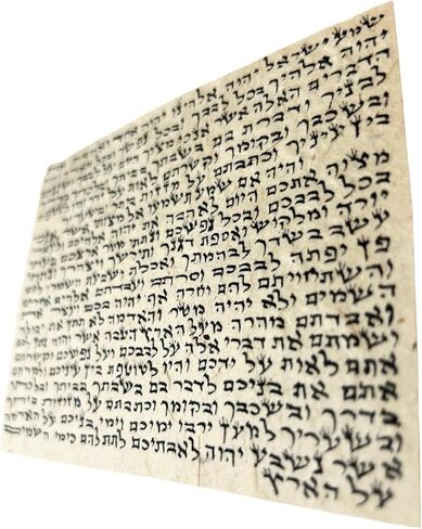 Vegan, Cruelty-Free Mezuzah Scroll (Handmade, Sustainable and Regenerative Vegan Klaf, Mezuzah Parchment), Standard 13cm, Natural in Saudi Arabia