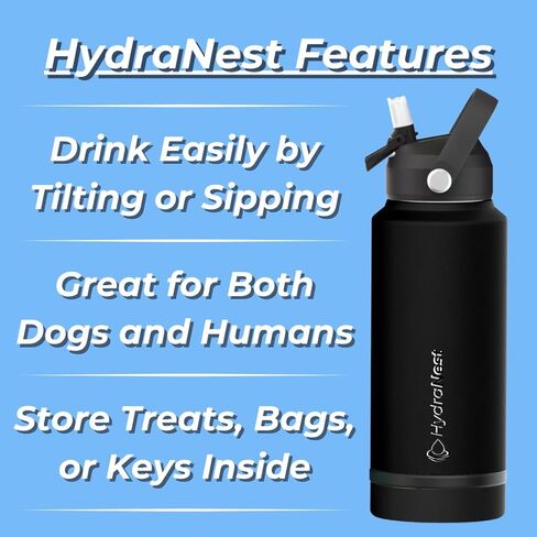 Water Bottle with Storage Compartment - Diversion Safe Water Bottle & Snack Container - Dog Water Bottle - HydraNest Insulated 28 Oz Water Bottle with 6 Oz Secret Compartment in Kuwait