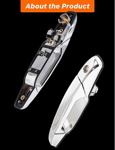 Rear Left Driver Side Exterior Door Handle - Compatible with Chevy, GMC & Cadillac Models - 2007-2014 - Silverado, Sierra, Tahoe, Suburban, Avalanche, Yukon - Replace# 25960521,15915659 in Kuwait