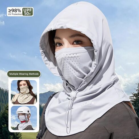 Summer Balaclava Face Mask Sun UV Protection Hood Breathable Full Head Mask Face Cover Sun Hood for Women Men Cycling Fishing in Saudi Arabia