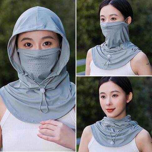 Summer Balaclava Face Mask Sun UV Protection Hood Breathable Full Head Mask Face Cover Sun Hood for Women Men Cycling Fishing in Saudi Arabia