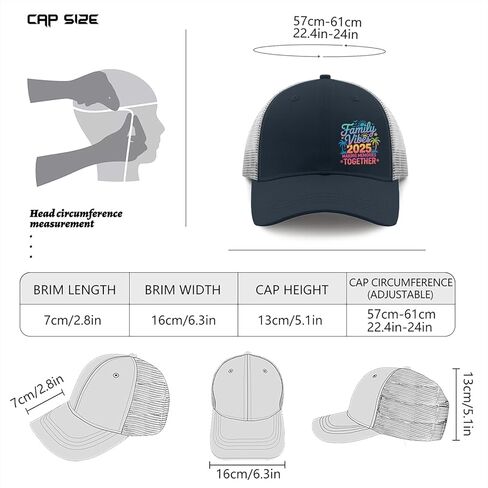 Family Vacation 2025 Beach Matching Family Summer Vacation Trucker Hats Garde in Kuwait
