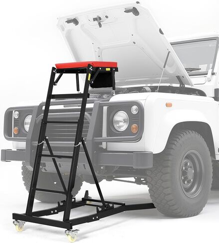 Top Automotive Creeper, 400LBS Capacity Adjustable Car Creeper (49.2"-68.9") with Locking Wheels & Tool Pouch, High Top Mechanic Creeper for Trucks, Garage Repair in Kuwait