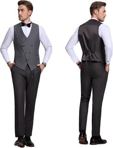 Men's 3 Piece Suit for Groom Men's Wedding Morning Suit with Tailcoat Tuxedo Long Tail Double Breasted Vest Pants in Kuwait
