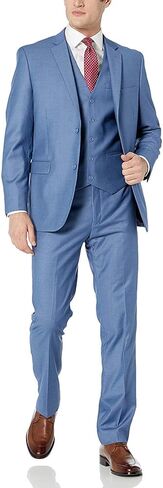Adam Baker Men's Classic Fit 3-Piece (Jacket, Vets, Trousers) Vested Suit Set - Many Sizes & Colors Available in Saudi Arabia