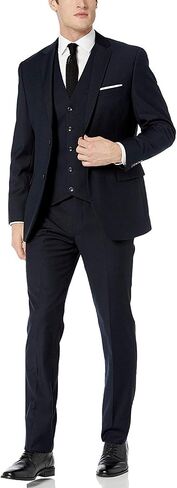 Adam Baker Men's Classic Fit 3-Piece (Jacket, Vets, Trousers) Vested Suit Set - Many Sizes & Colors Available in Saudi Arabia