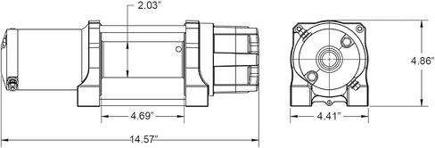 SuperATV 4500 LB WINCH Black Ops مع لوحة تصاعد Winch الثقيلة لعام 2011-2014 Polaris RZR XP 900 / RZR XP 4 900 | أكمل مجموعة Winch Kit جاهزة للتثبيت in Saudi Arabia