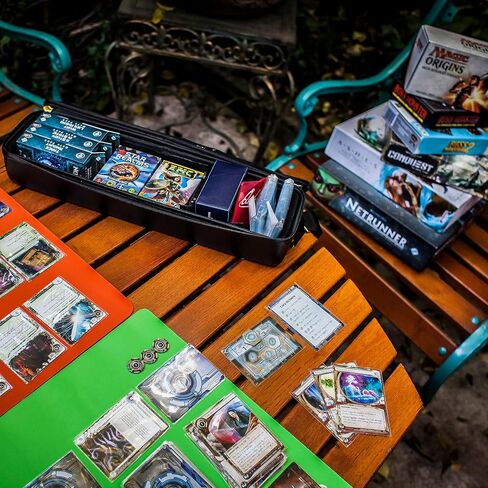 Quiver Time 's Black Card Case, Perfect for MTG Deck, Premium Storage Box, for Trading Cards, and Playing Card Storage, Ideal for Carrying Magic The Gathering and Game TCG Enthusiasts Recommended in Kuwait